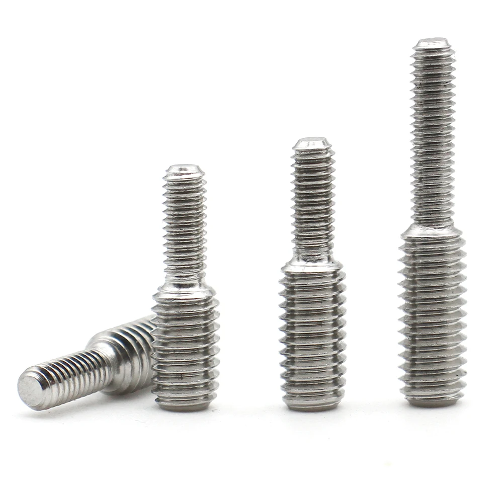 304 Stainless Steel Double Head Conversion Bolt M3 M4 M5 M6 M8 M10 M12 M14 M16 External Thread Changeable Diameter 1-10pcs