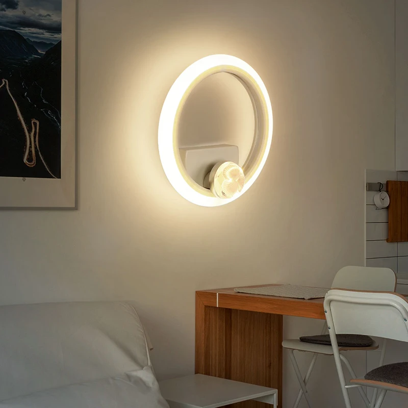 Lámpara LED moderna de acrílico para pared, accesorio de iluminación para pasillo, sala de estar candelabro de pared para, decoración de dormitorio Interior