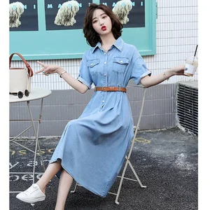 Kurzarm von Frauen Midi Kleid, urbanblau 10 Hauptverkaufskleid für Gala - №10