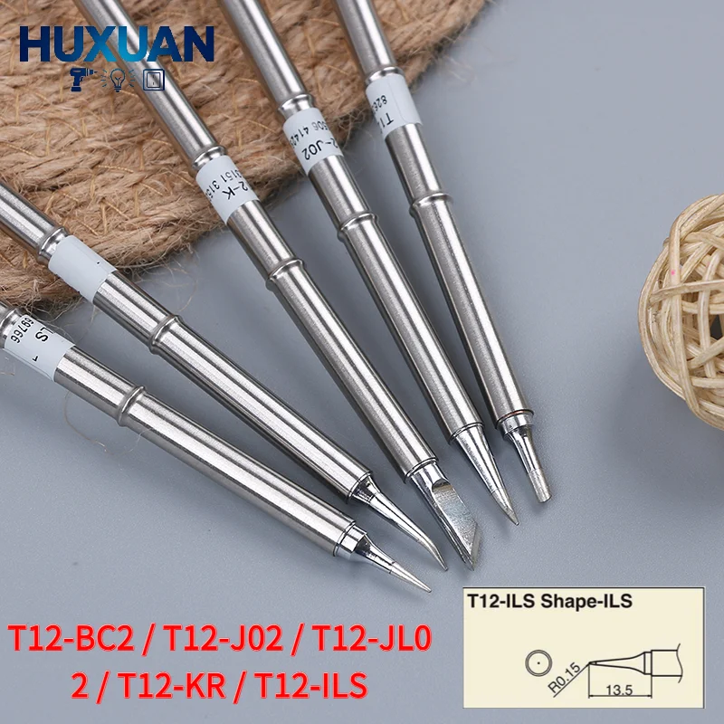 Replacement T12 Soldering Tips BC2/J02/JL02/KR/ILS, Welding Iron Bit For Soldering Rework Station Repair Work