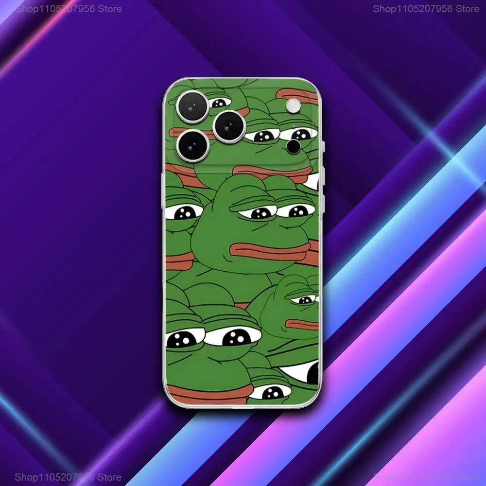P-Pepes De Kikker Grappig Voor iPhone 11,12,15,14,13,17,16,Pro,Plus,E,Max,Air,Mini Magnetische Frosted Cover Telefoon Case