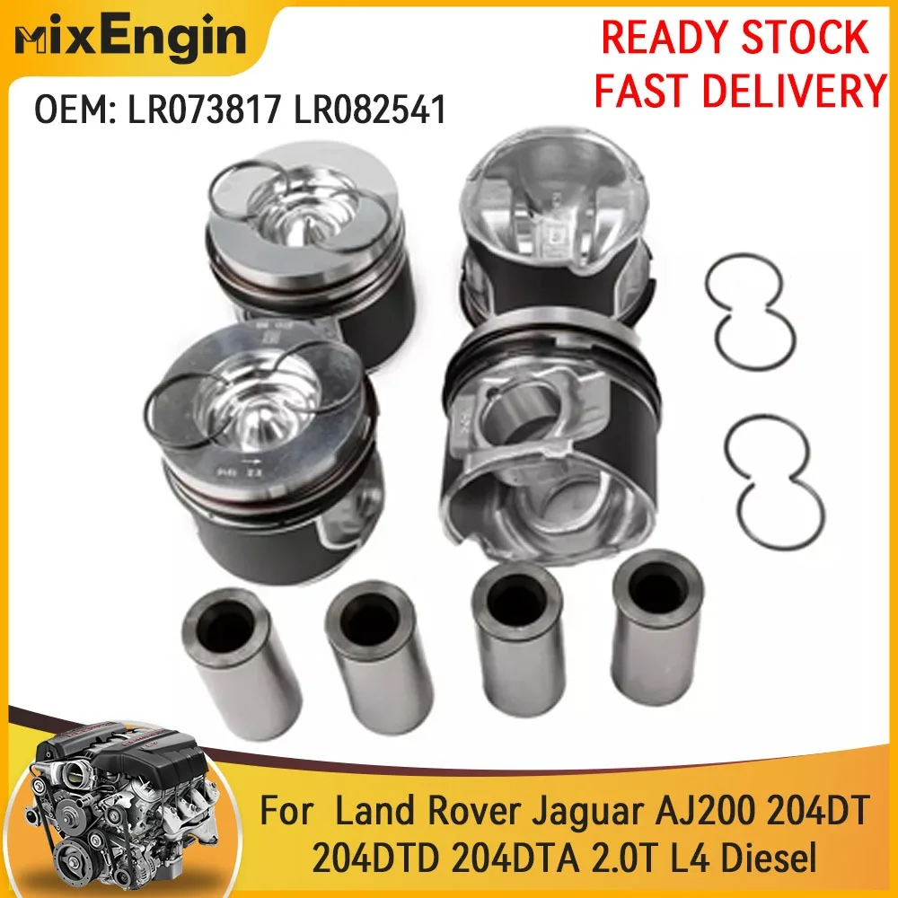 

Engine Pistons & Rings Set High Low Power Φ83mm STD Fit 2.0 T For Land Rover Jaguar AJ200D 204DT 204DTD 204DTA 2.0T L4 Diesel