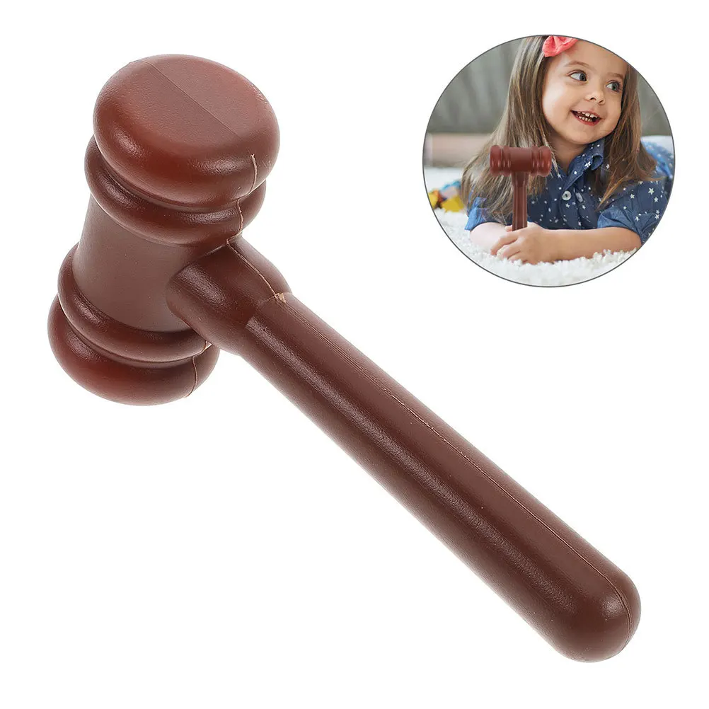 

2pcs Judge Gavel Plastic Mallet For Role Play Lawyer Dress Up Game Fun Prop Party Favor Courtroom Accessory