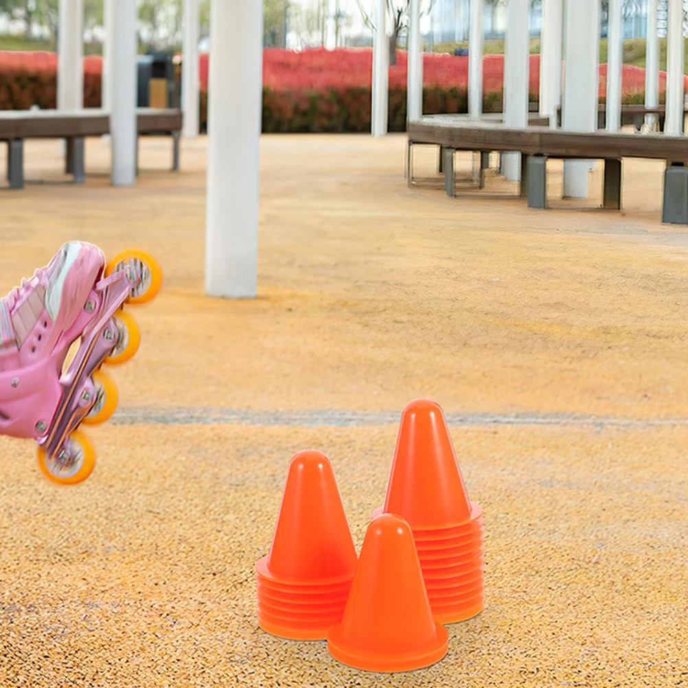 

25pcs Roller Skating Marker Cones Small Sports Training Cones Bright Colored Safe Reusable Agility Drills Markers For Outdoor
