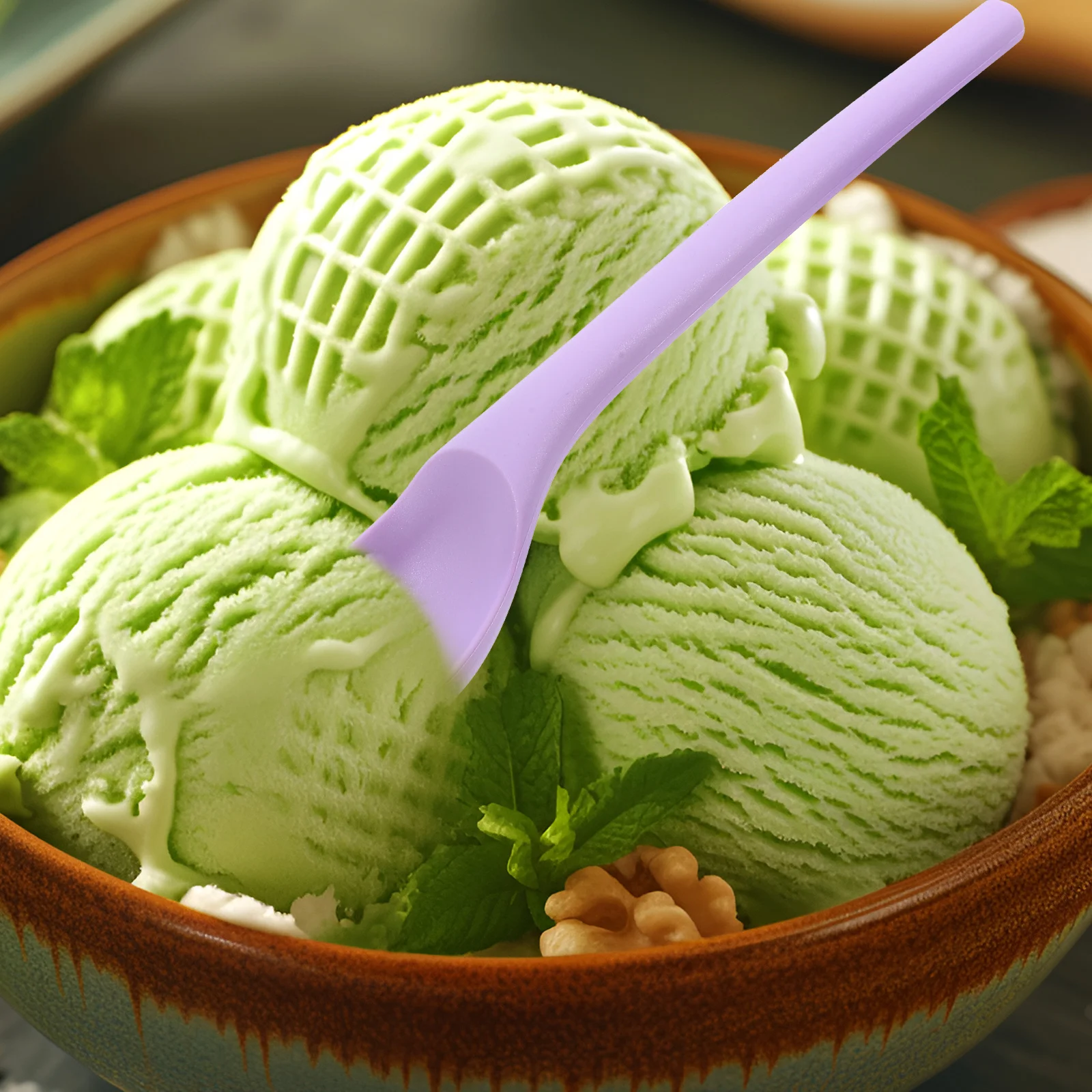 

4Pcs Silicone Mixing Spoon Kitchen Serving Stirring Soup Cooking Spoons Nonstick Heat Resistant Utensils Cooking Spoon