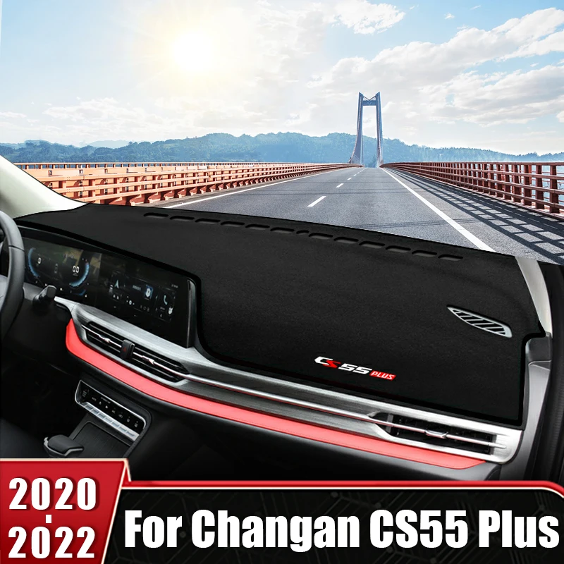 

For Changan CS55 Plus 2020 2021 2022 Car Dashboard Cover Sun Shade Avoid Light Non-Slip Mat Instrument Panel Carpets Accessories