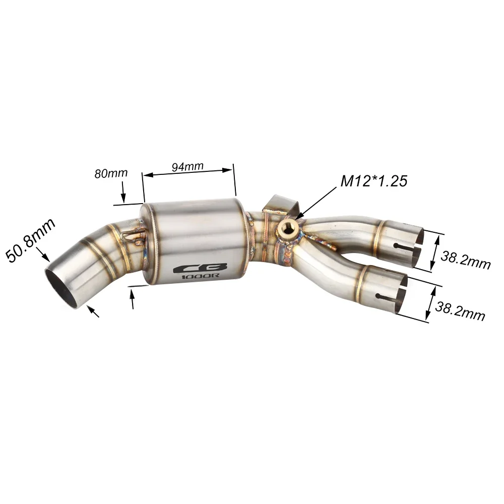 

CB1000 Motorcycle Exhaust Muffler Link Pipe 51MM Slip-on For Honda CB1000R 2008 - 2016 CB 1000R CB 1000 Escape