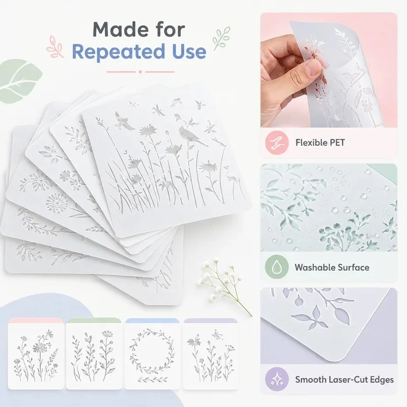 Wildflower Stencils Reusable Set