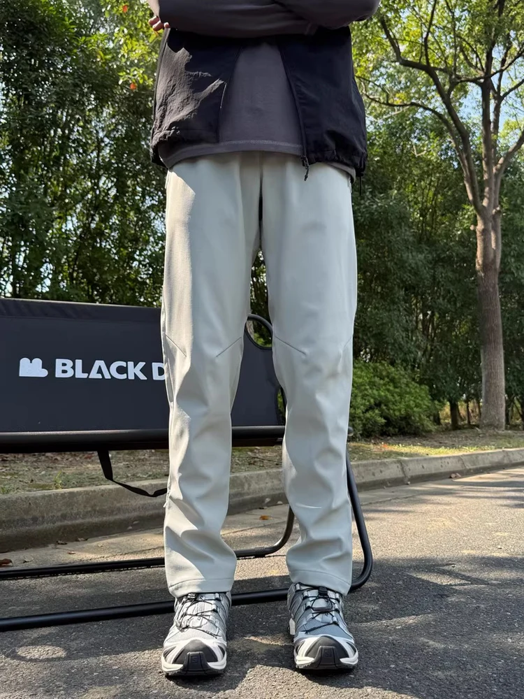 Outdoor Casual Thiened Soft ell Heren herfstwinterbroek Ritsontwerpbroek voor wandelen en klimmen Polyestervezel