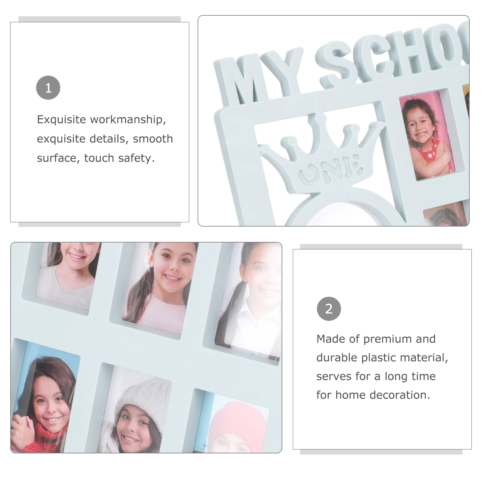 

Baby Growth Photo Frame Baby Picture Frame 36x25cm Pink Kids School Year Picture Holder First YearBracket Wall Decor