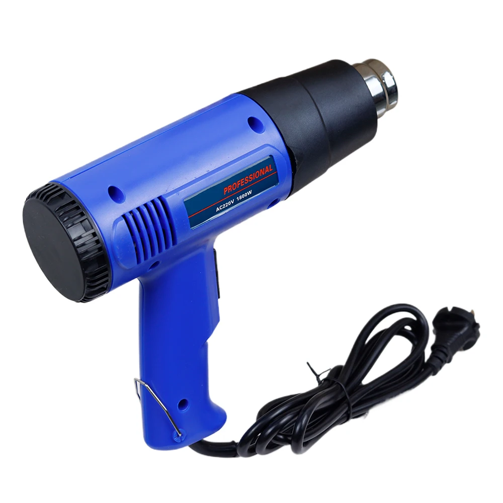 1800W 220V  Industrial Electric Hot Air Gun Car Film Application Tool Hot Air Gun Hot Air  Cylinder Temperature Adjustment Bakin