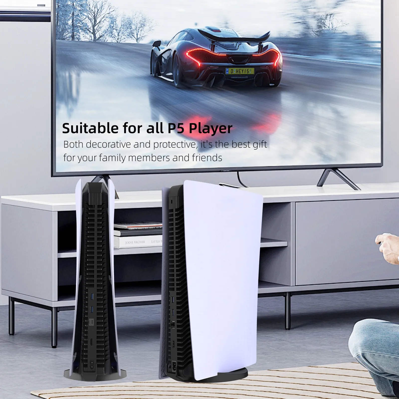 Białe osłony kolorowe do paneli bocznych PS5 Wymienne osłony czołowe do konsoli Playstation 5 Digital Edition Akcesoria — zdjęcie produktu 5