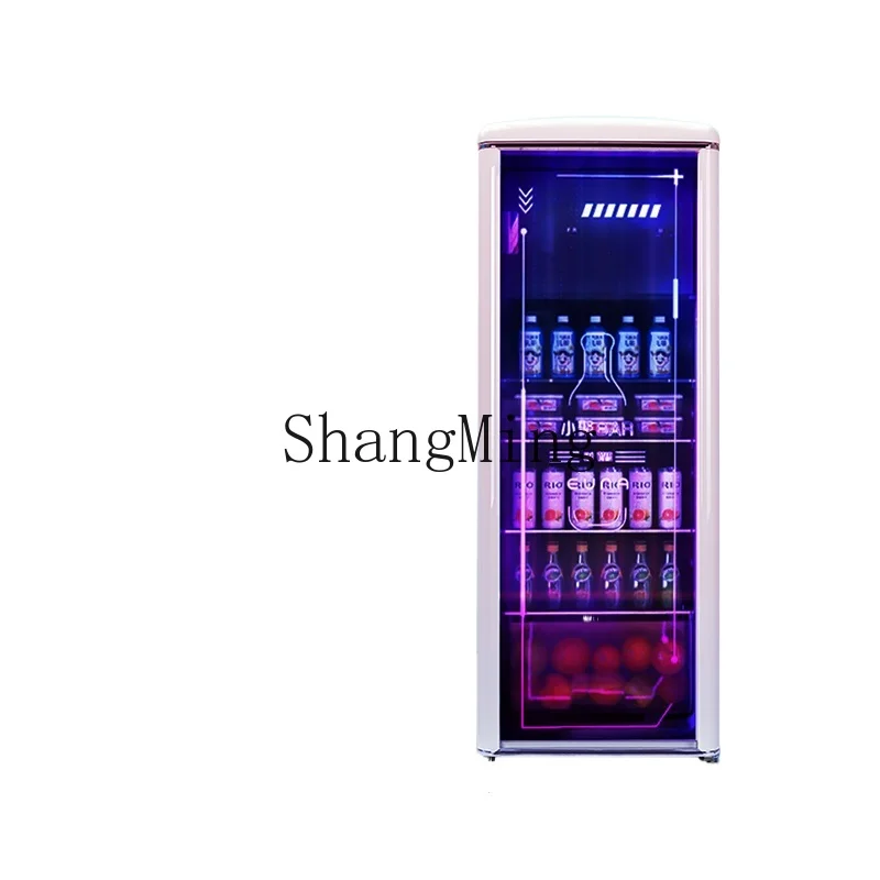 

ZYY household living room wine cabinet transparent refrigerated fresh-keeping beverage cabinet double temperature refrigerator