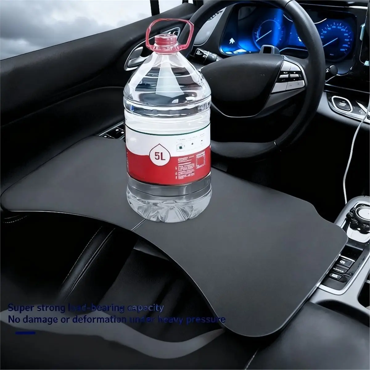 ABQE Car Steering Wheel Desk - Multifunctional Folding Dining & Laptop Table Rotating Design