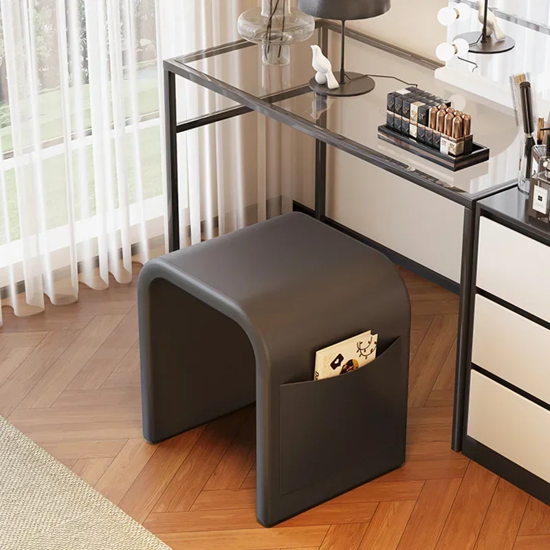 

Cream Style Pouffe Stools Dressers Modern Bedroom Vanity Stools Accent Minimalist Design Home Furniture Posti Di Lavoro