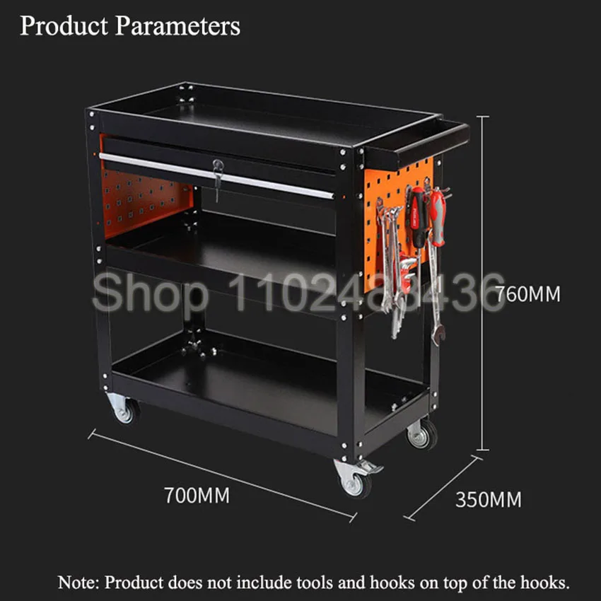 Rolling Tool Cart Rolling Tool Cart Storage Stand Utility with Wheels Movable 3 Tier Storage Cabinet for Warehouse Repair Shop