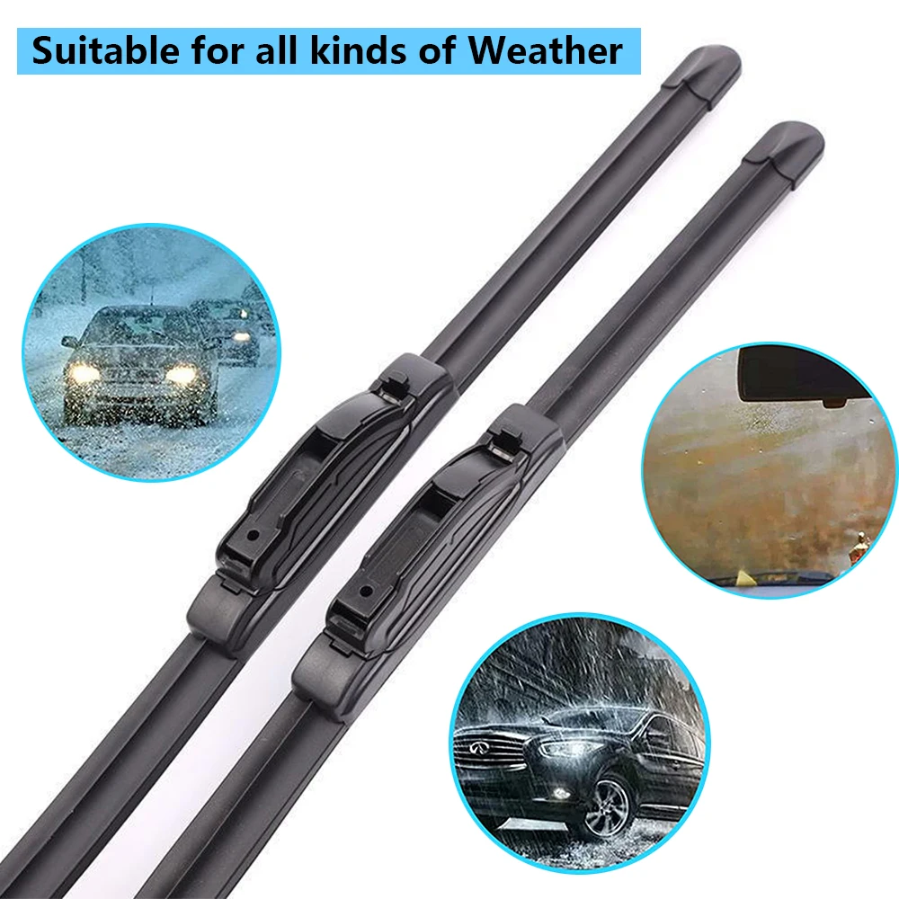 Universal Car Windshield Wiper blades Soft Double layer Rubber Frameless Bracketless Front Windscreen Brushes Washer Accessories