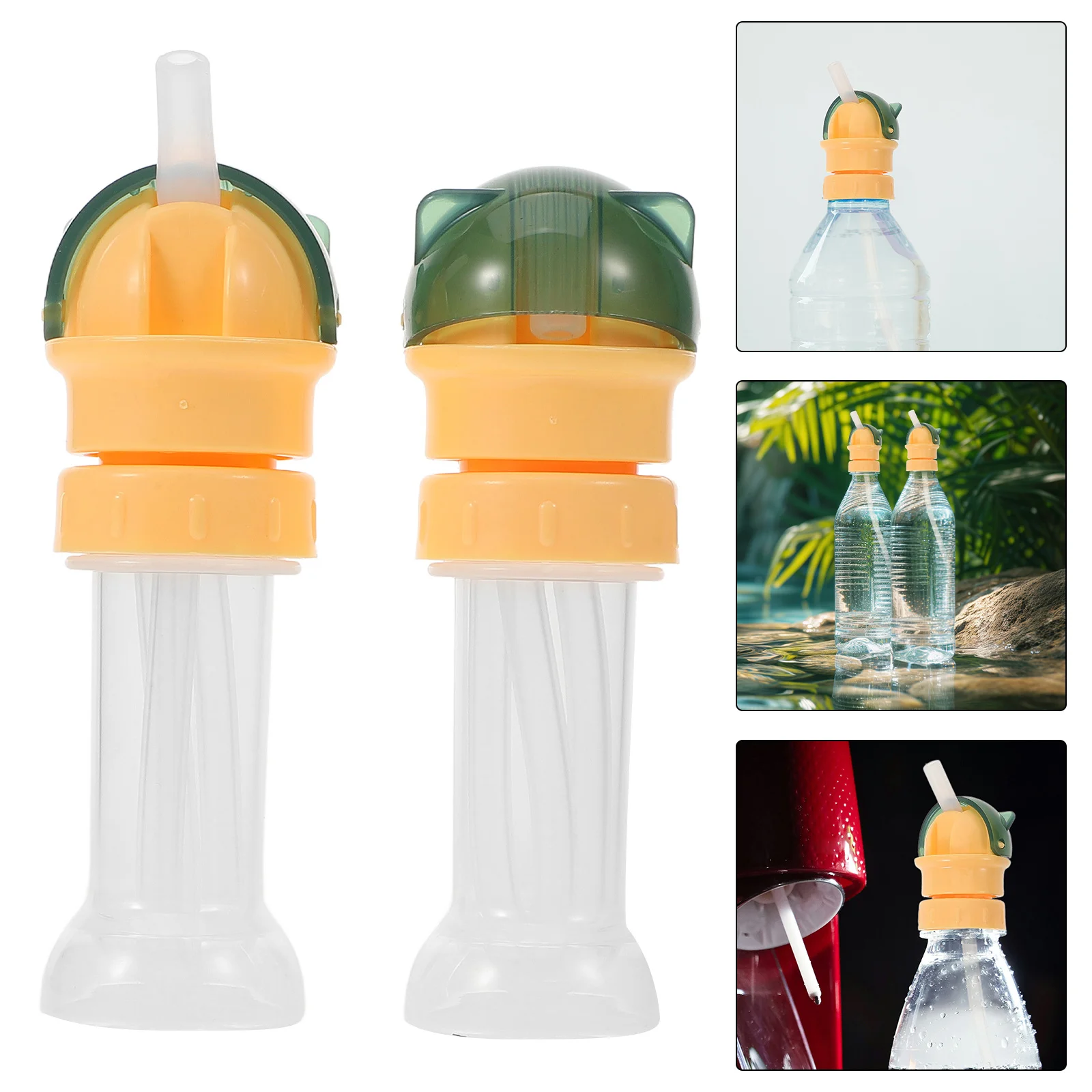

2Pcs Spill Proof Water Bottle Caps Multipurpose Straw Lids for Travel Leak Proof Airtight Storage Caps for Small Bottles