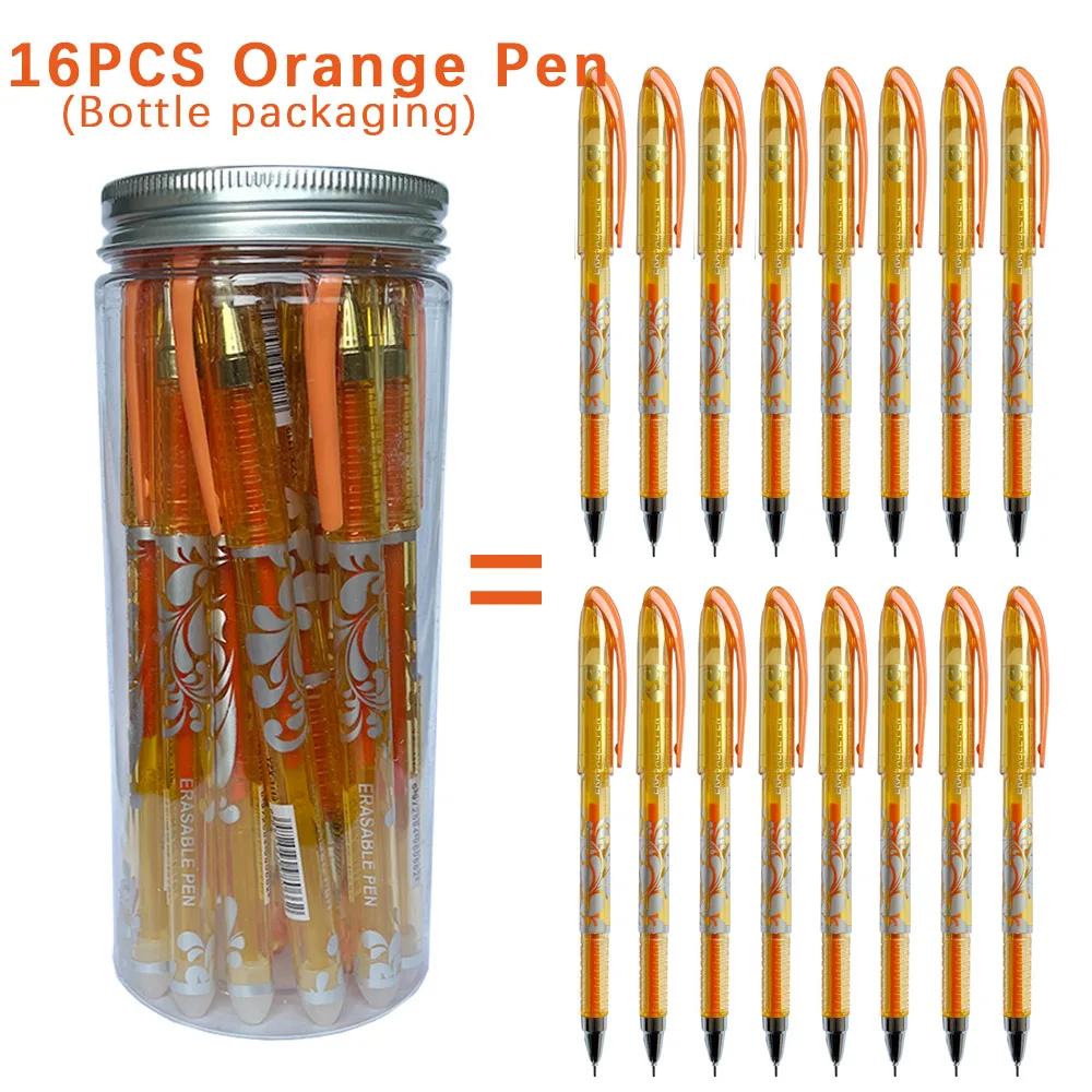 16 stücke Magie Löschbaren Gel Stifte Kreativität Flasche Löschbaren Student Neutral Stifte 0,5mm 6 Farben Student Büro Schule Schreibwaren – Detail 14