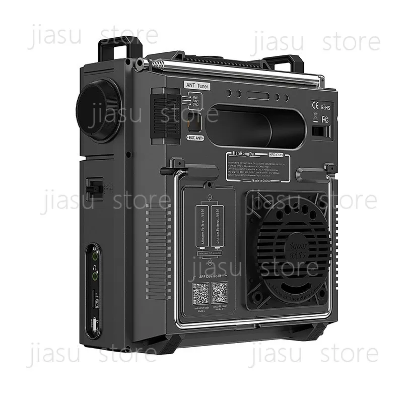 C919 Wide Frequency Full Band Radio, Bluetooth TF AUX Player Recorder Smart APP Remote Control Shortwave Receiver