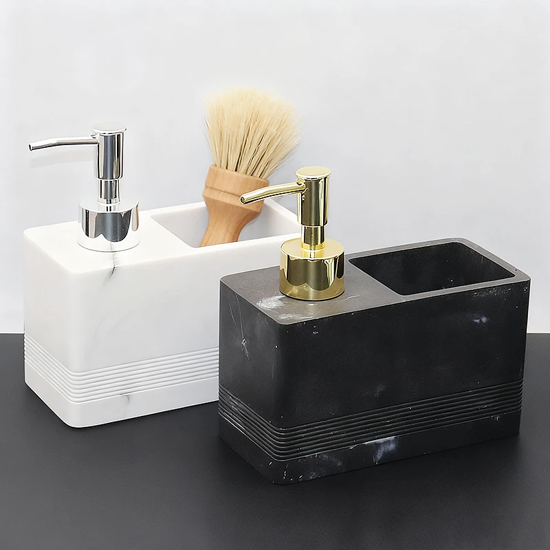 ขวดอีมัลชั่นเรซิ่นสไตล์ยุโรป ลายหินอ่อนเทียม ใช้เป็นที่จ่ายสบู่เหลวอเนกประสงค์ ขวดเก็บของใช้ในบ้าน ขวดสบู่ล้างมือ