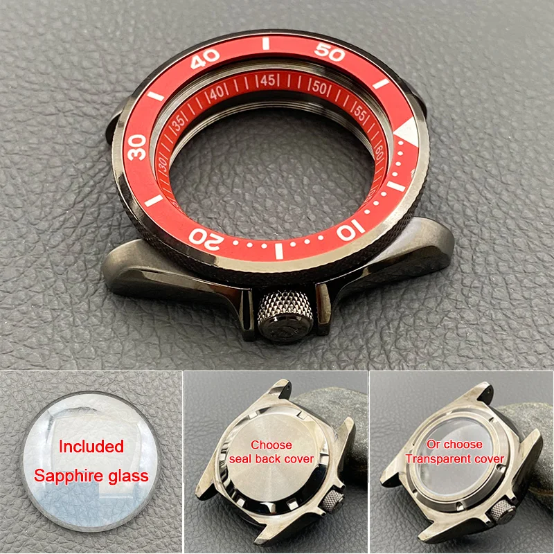 

Mod SKX007 Case NH35 Case Included Sapphire Crystal Glass Crown at 3.0 Gun Color Fits NH34 NH35 NH36 Movement Men Watch Case