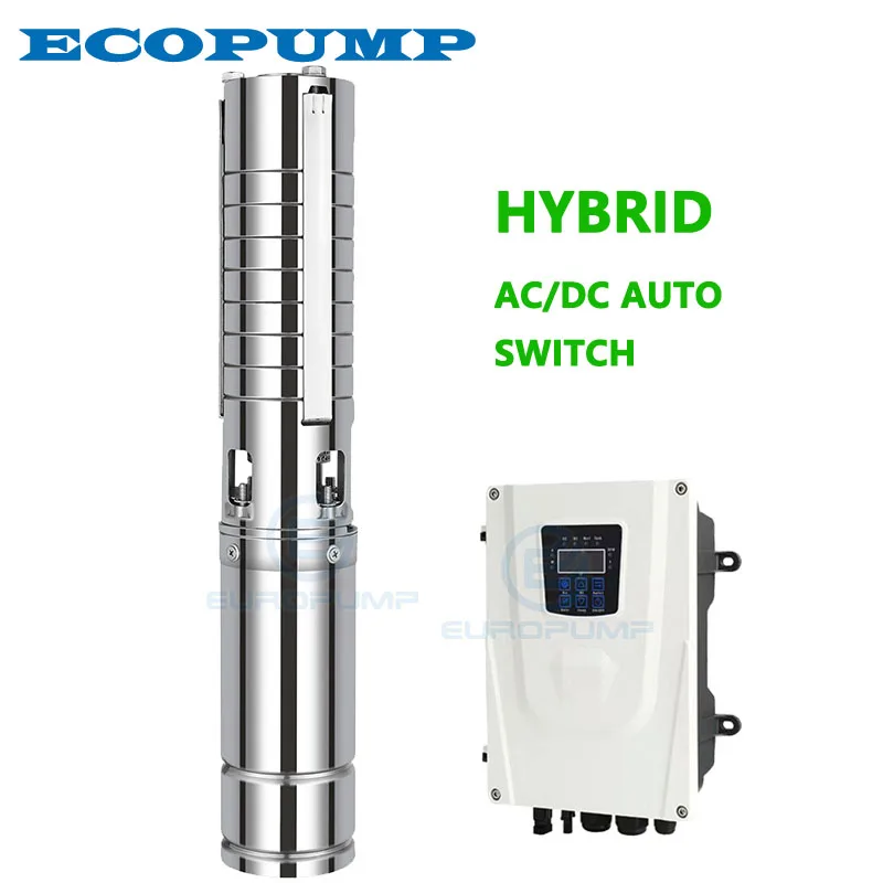 HYBRID SOLAR PUMP 2.5HP AC/DC AUTO-SWITCH SS304 Impel 4