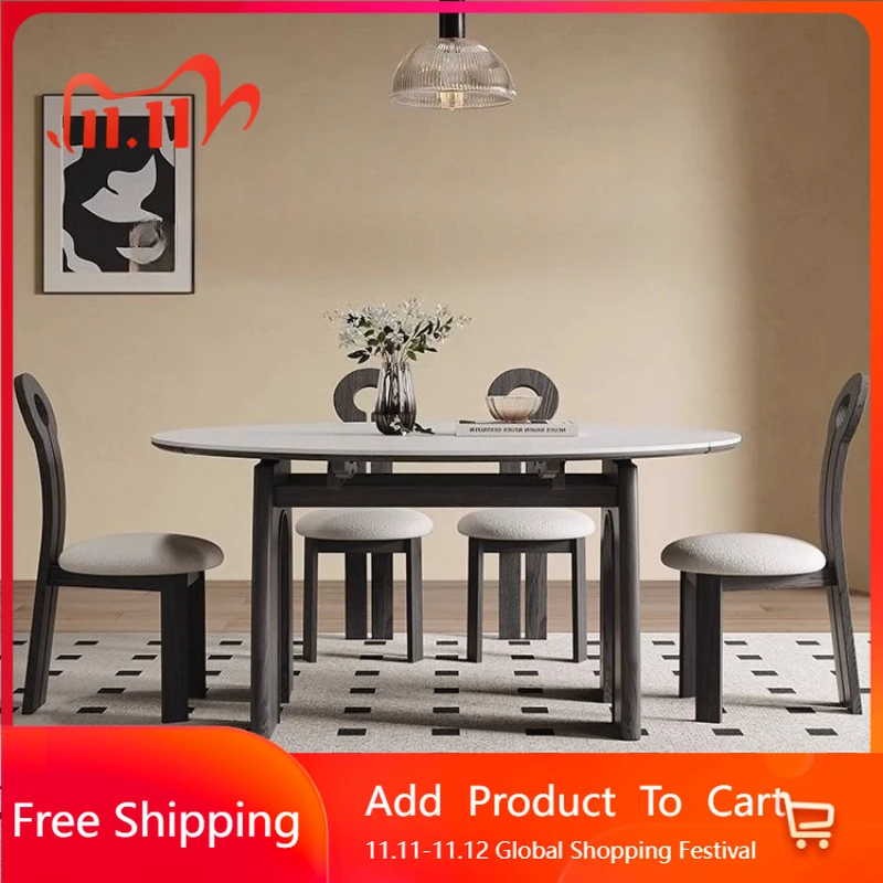 

French Retro Dining Table Modern Simple Extendable Special Hallway Romantic Table Aesthetics High Quality Muebles Furniture