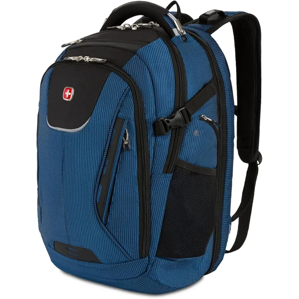 

Elite Travel Laptop Backpack - 16 Laptop, USB Port, TSA-Friendly, Shoe & Organizer Pockets - Blue/Black