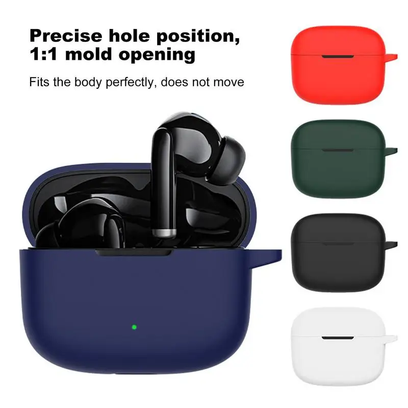 سماعة شحن صندوق سيليكون واقية الحال بالنسبة Qcys T19 شحن صندوق المضادة للخدش اللاسلكية الأزرق الأسنان سماعة غطاء