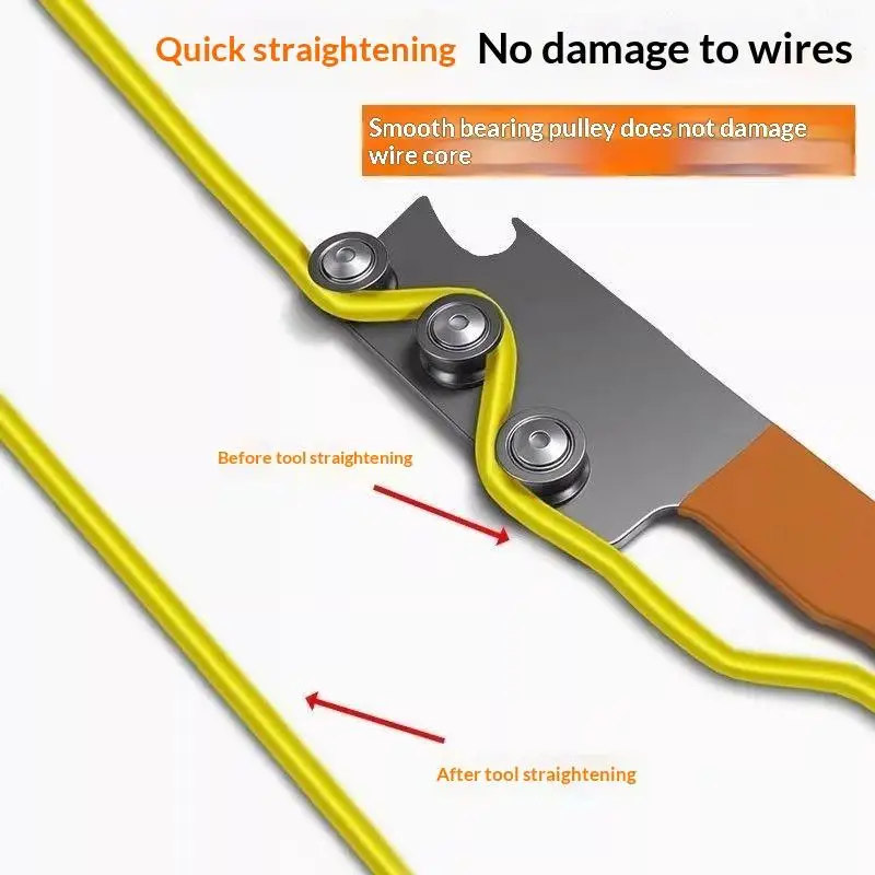 1Pcs Stainless Steel Professional Electrician Wire Tool Wire Straightener Electrical Cable Terminal Tools For Electrician