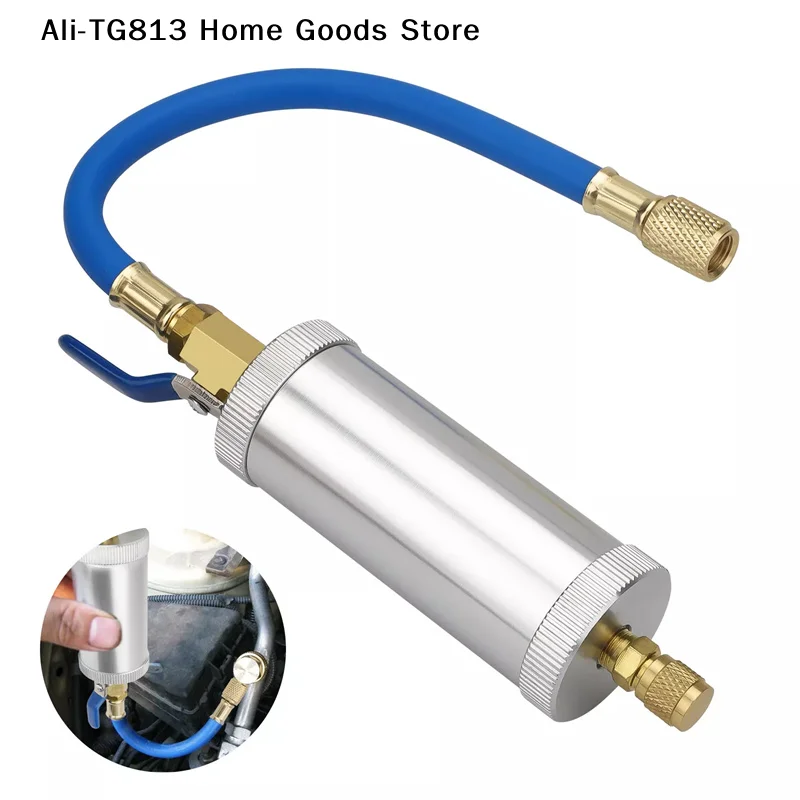 

[TG813]R12 R134A R22 Air Conditioning Car Oil Injection Dye Injection Tool 2 Ounce 1/4" Pure Liquid Oil Coolant Filler Tube