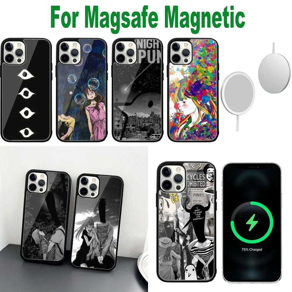 Goodnight Oyasumi Punpun Phone Case For iPhone 16,15,14,13,12,11,Plus,Pro,Max,Mini Magsafe Magnetic Wireless Charging