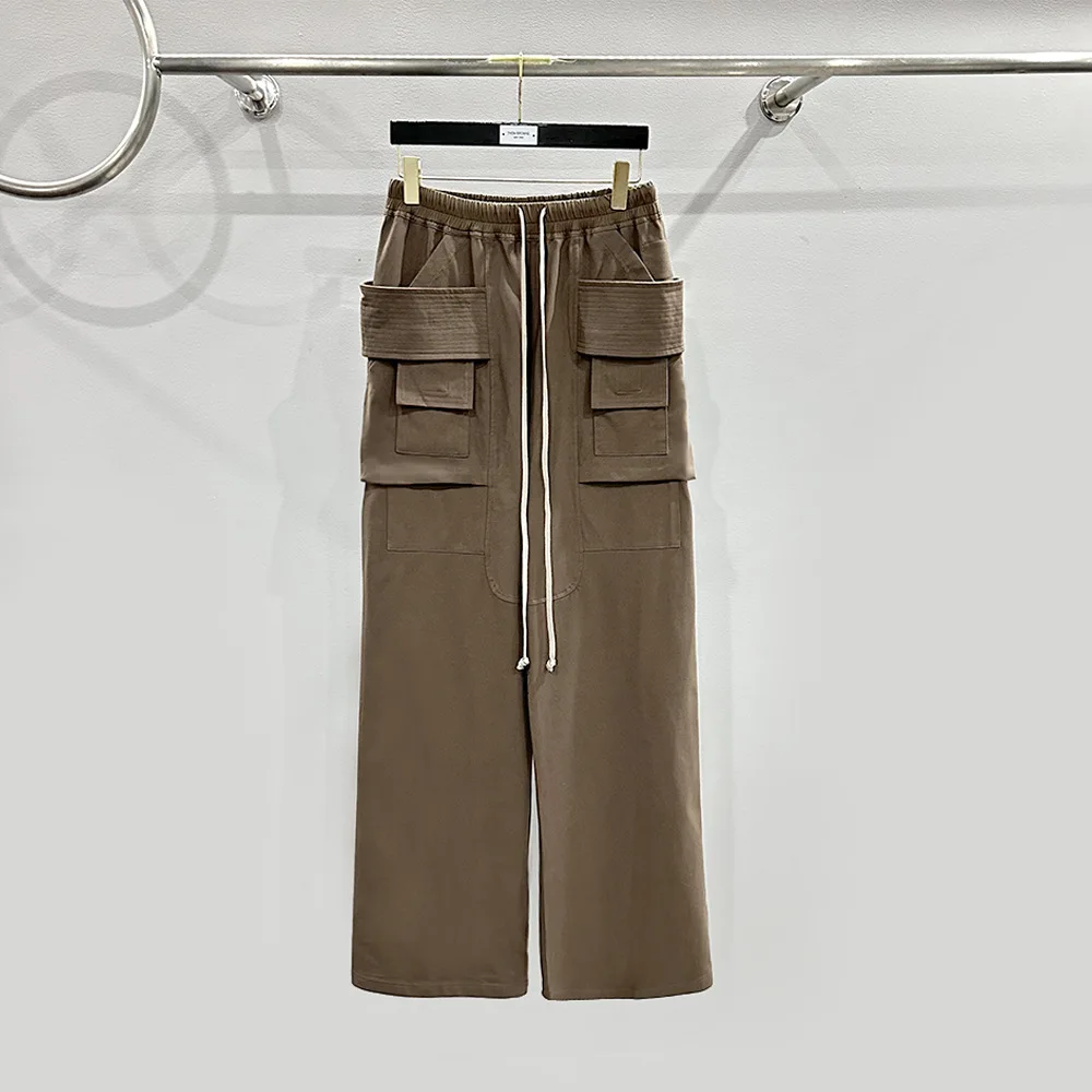 

New Men 2025 Rick Tactical Paratrooper Cargo Pockets Comfortable Cotton Parkour Sweat Casual Pants Sweatpants Tag #721
