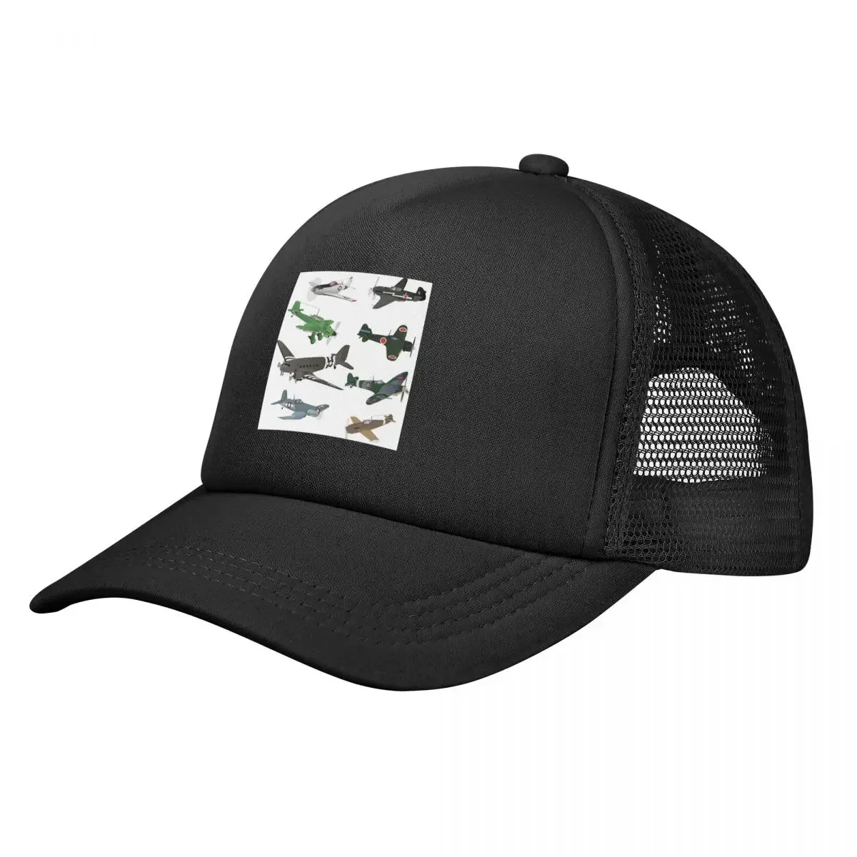 Multiple WW2 Airplanes Mesh Baseball Caps Snapback Fashion Baseball Hats Breathable Casual Casquette Outdoor