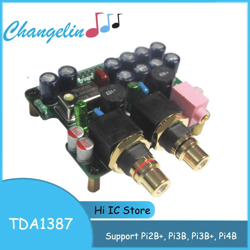 I2S HiFi DAC Digital Audio Sound Card TDA1387 Expansion Board Decode Board for Raspberry Pi 2B+ Pi3B Pi3B+ Pi4B