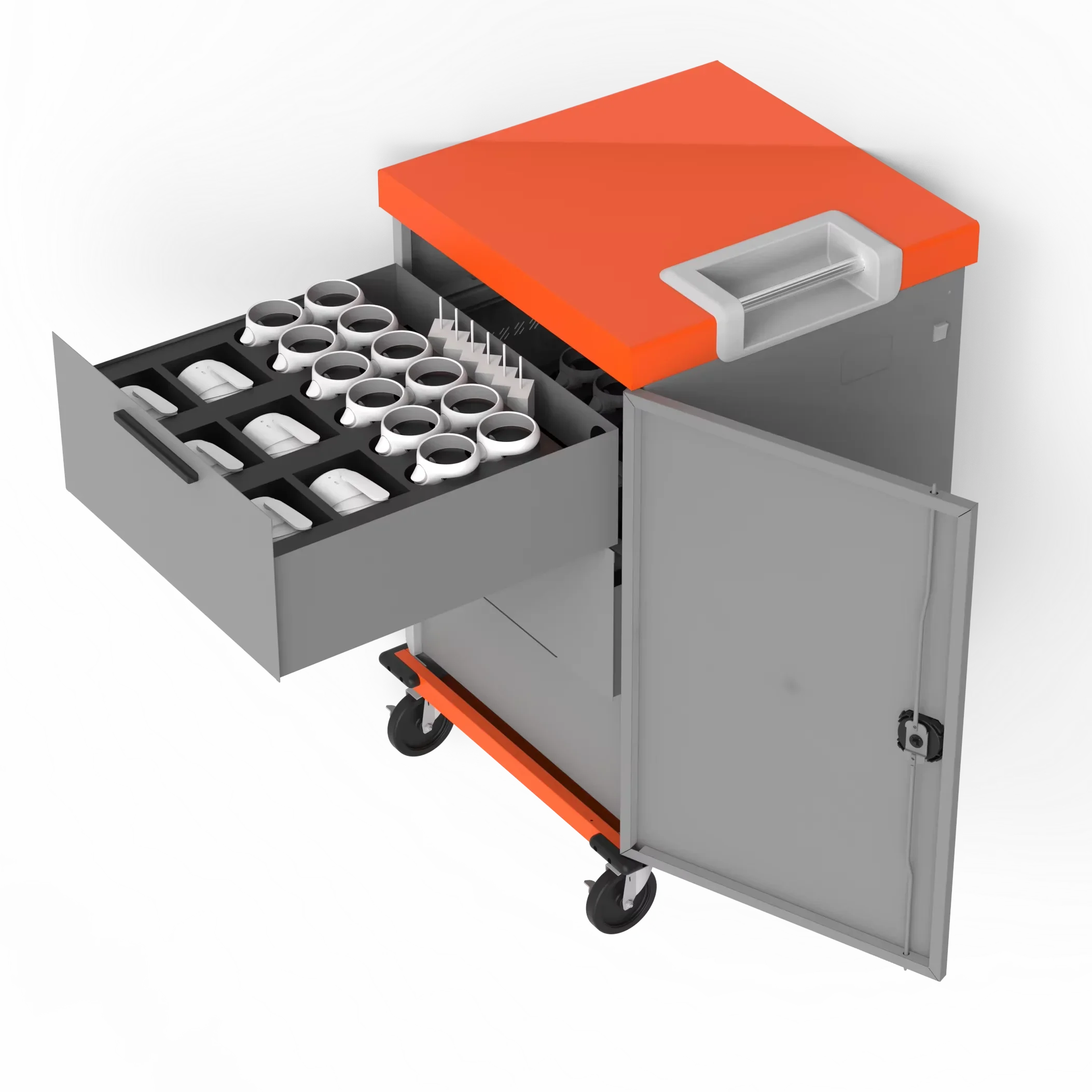 

VR Storage and Charging Cabinet Trolley Suitable For Oculus Quest 2