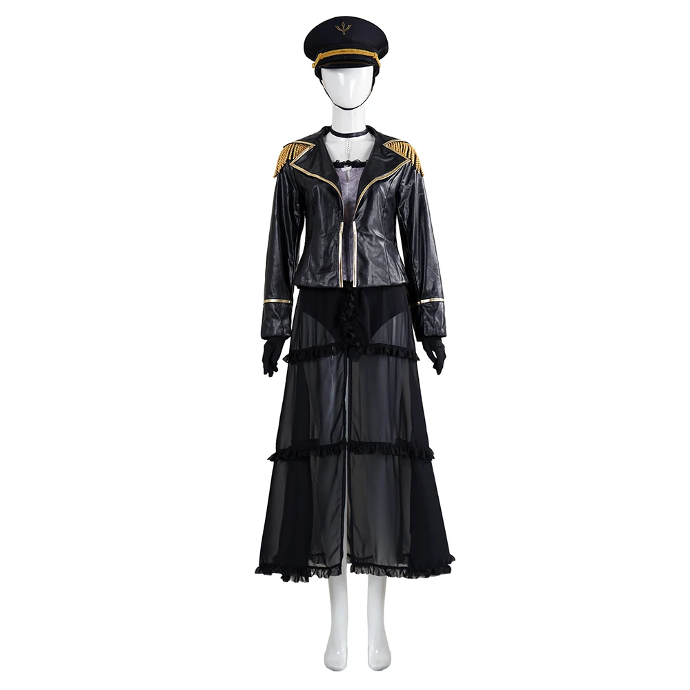Anime Dress-Up Shion Nikaido Cosplay Women Fantasia Dress Coat Hat Gloves Necklace Costume Outfits Halloween Carnival Party Suit
