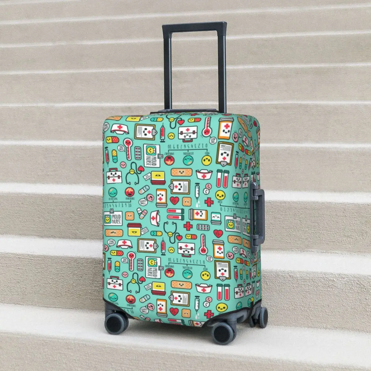 Proud Nurse Suitcase Cover Cute Medical Supplies Business Flight Elastic Luggage Accesories Protector