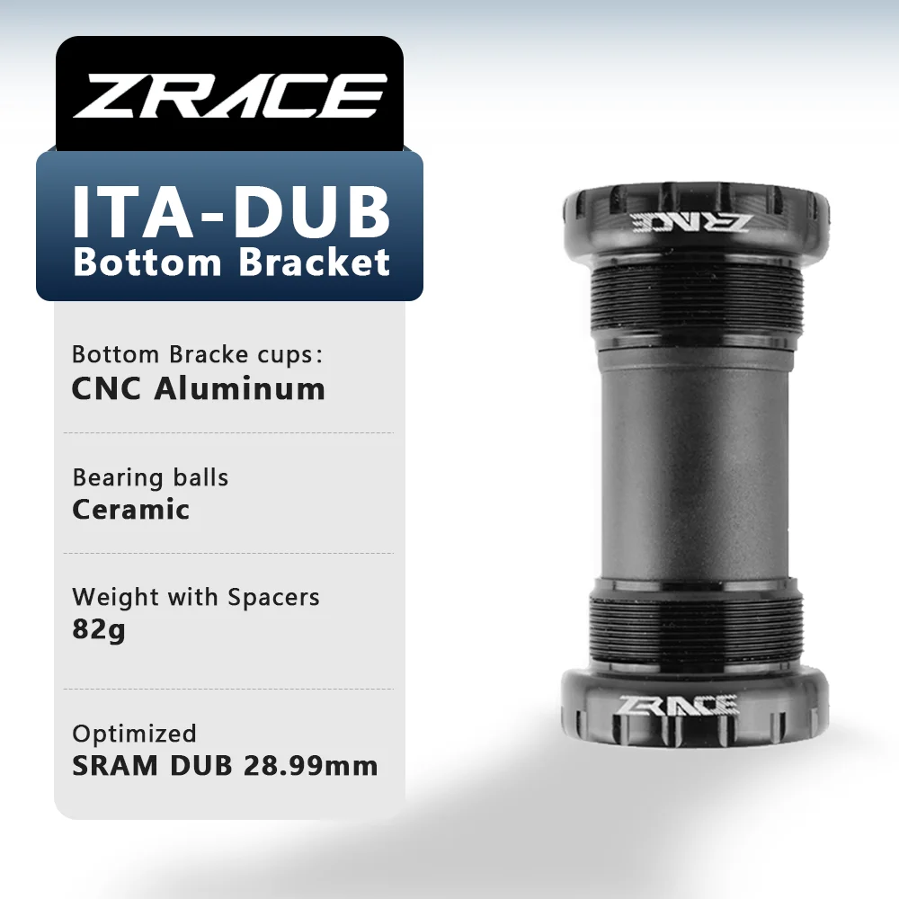 ZRACE ITA-DUB Bottom Bracket Italian Threaded ITA 68/70mm DUB Compatible Road MTB Black