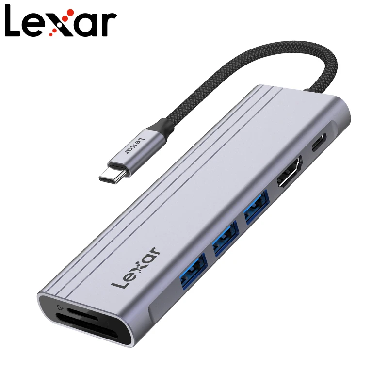 Lexar docking station hub usb type c Apple Mac Huawei Multifunctional 7-in-1 Converter for Laptop/Desktop Docking