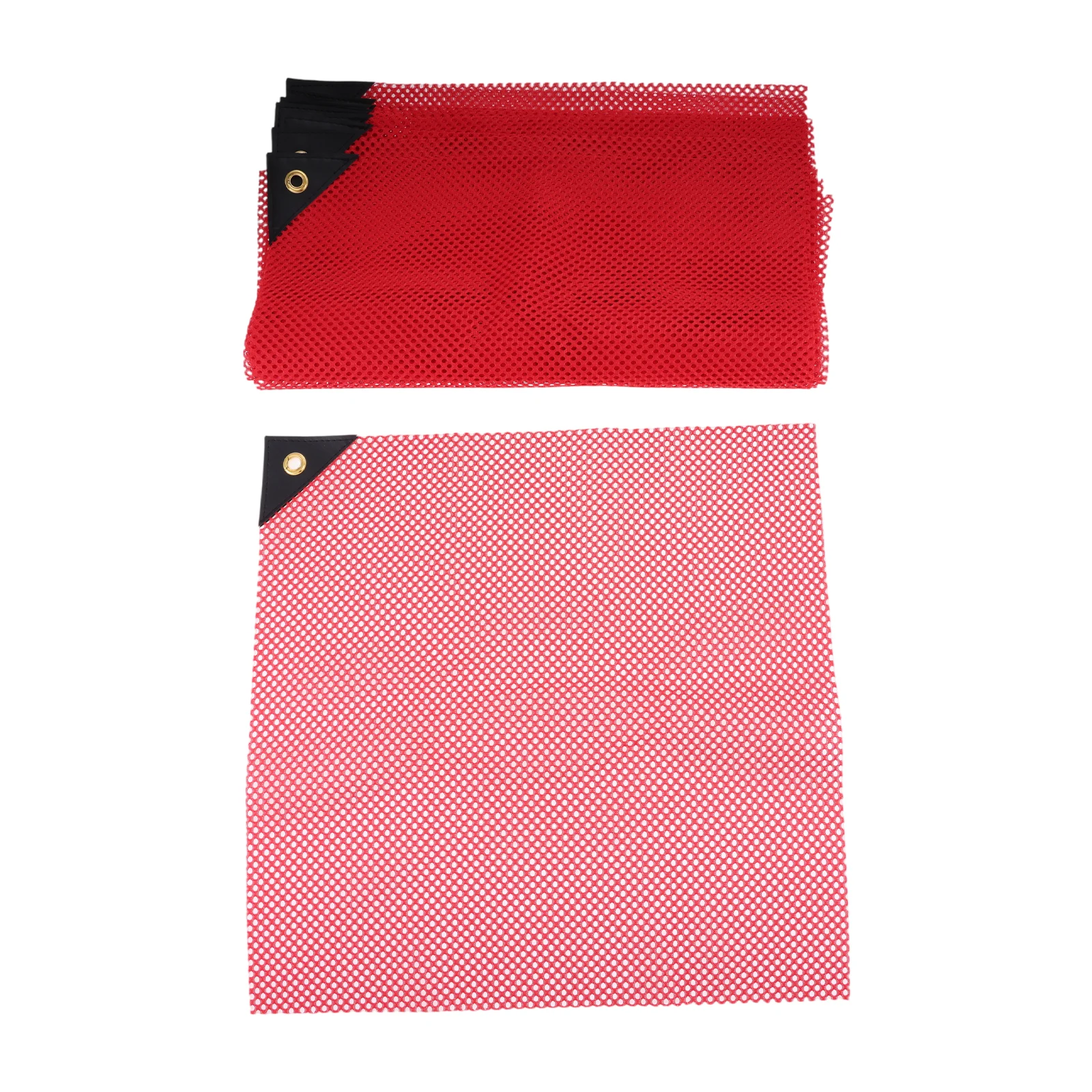 12Pcs 18 x 18 Inches Red Single Corner Grommet Warning Flags Weatherproof For Truck Loads With Blind Spots Trailer Hauling