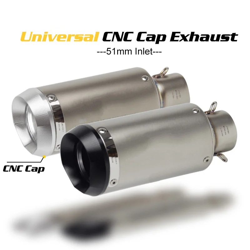 

Universal 51mm Motorcycle Exhaust Pipe Escape Moto Slip-on Muffler for Kawasi ER6N Z800 Z900 ZX10R R1 R6 CB650F CB1000R PCX125