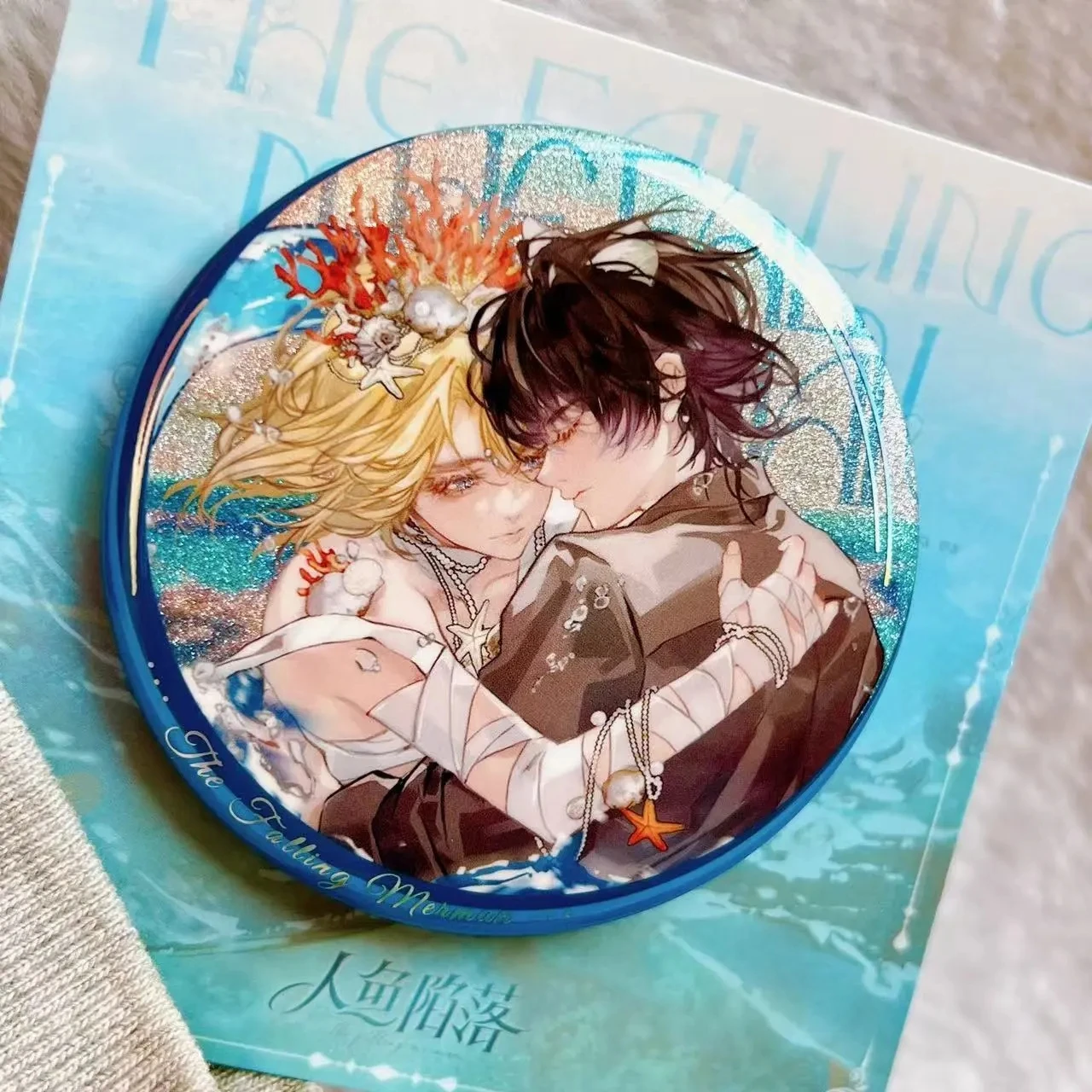 

Реплика: значок «Падающий русалок» Бай Чуньянь Лан Бо, аниме-аксессуар, декоративный кулон для рюкзака, подарок для фанатов на день рождения