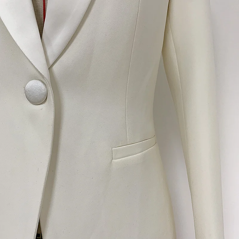 2023 TOP QUALITY Star Style New Stylish Designer Women's Single Button Shawl Collar Blazer Jacket