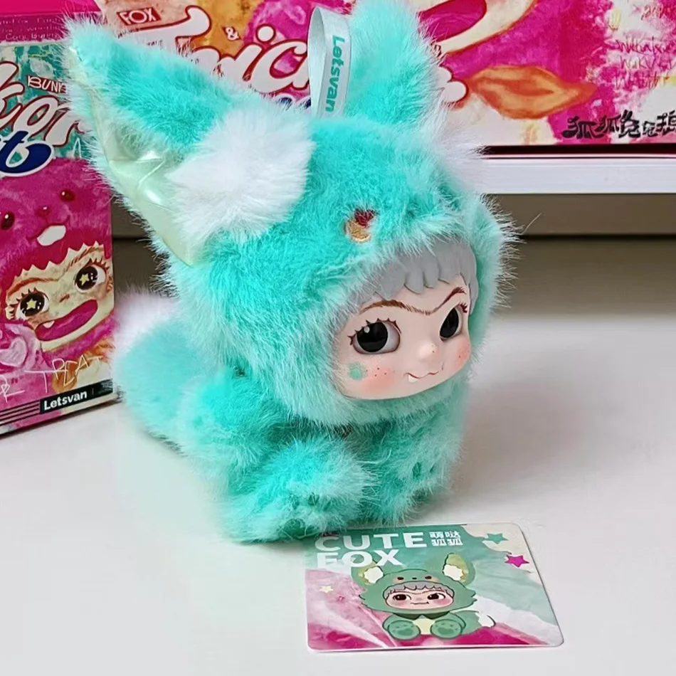 WAKUKU صندوق أعمى خدعة سلسلة الفينيل مذكرات الثعلب الثعلب أرنب زخرفة أفخم دمية الجيل الثاني أفخم دمية هدية