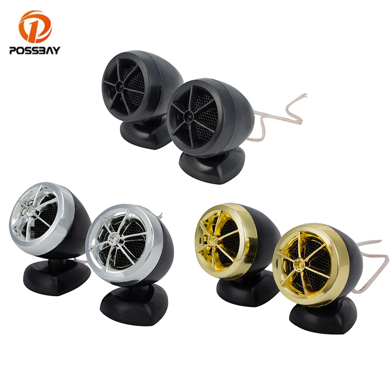 

POSSBAY 1 Pair 1200W speaker tweeter car Dome Black High Efficiency Loudspeaker Convenient High-pitched Auto Audio 12V