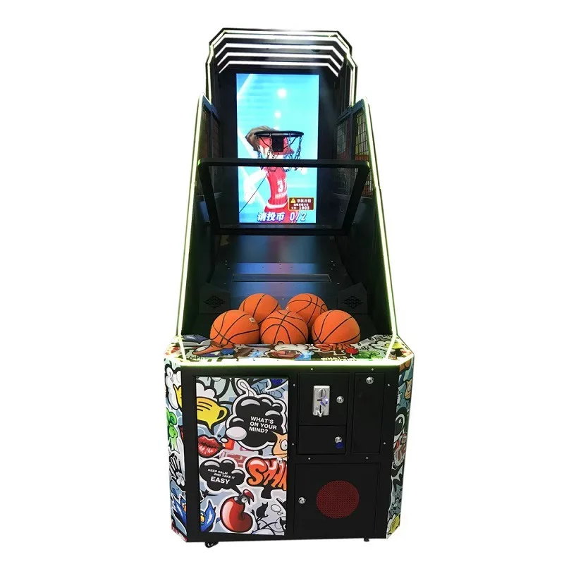 Factory Direct 55-Inch Video Basketball Shooting Machines New Coin-Operated Games Equipment for Adults Children Metal Shoppingpr