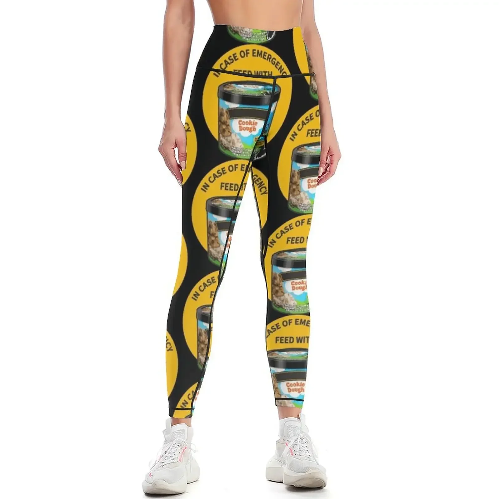

In Case Of Emergency Feed With Ice Cream Leggings Sports female sporty woman gym sports for gym Women sports Womens Leggings