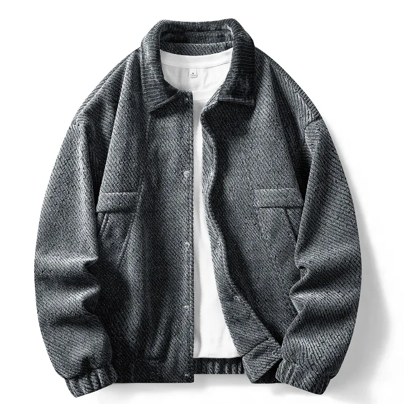 

New Thick Casual Jackets Men Spring Autumn Business Casual Lapel Jacket Fake Two Piece Jackets Men's High Quality Men's Clothing